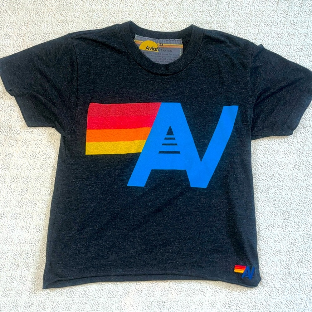 Aviator Nation Dark Grey Logo T-Shirt